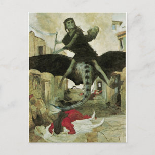 Carte Postale La peste, Arnold Bocklin, 1898