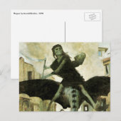 Carte Postale La peste d'Arnold Bocklin, symbolisme Vintage (Devant / Derrière)