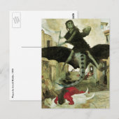 Carte Postale La peste d'Arnold Bocklin, symbolisme Vintage (Devant / Derrière)