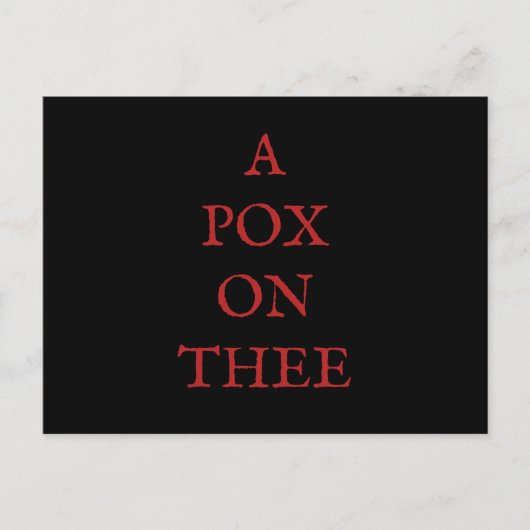 Carte Postale La peste soit de toi. (Devant)