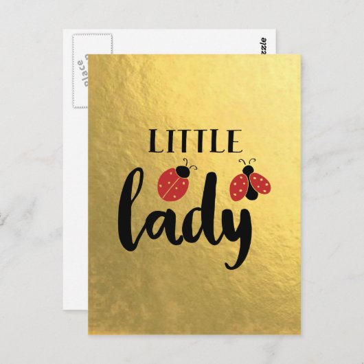 Carte Postale La Petite Dame Ladybug (Devant / Derrière)