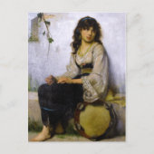 Carte Postale La petite fille Tambourine ~ (Devant)