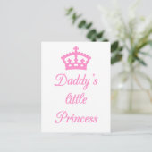 Carte Postale La petite princesse de papa, design de texte avec (Debout devant)