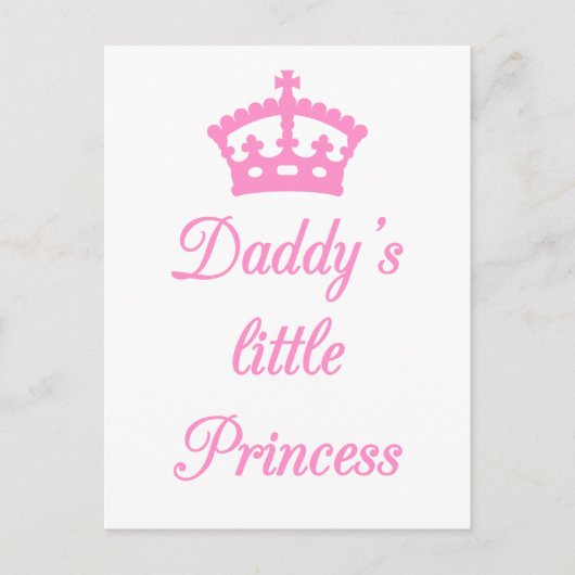 Carte Postale La petite princesse de papa, design de texte avec (Devant)