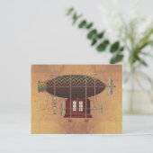 Carte Postale La Petite Rouge Steampunk de l'Aéronef (Debout devant)