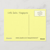Carte Postale La peu d'Inde, Singapour (Dos)
