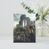 Carte Postale La peur de l'Halloween du loup-garou et du vampire (Debout devant)