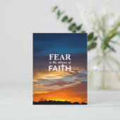 Carte Postale La peur est l'absence de foi (Debout devant)