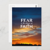 Carte Postale La peur est l'absence de foi (Devant / Derrière)