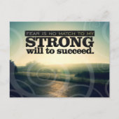 Carte Postale "La peur ne correspond pas" Motivation Affirmation (Devant)