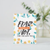 Carte Postale La Peur Pas Isaïe Bible Verse Conception Inspirant (Debout devant)