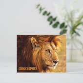 Carte Postale La photo Noble Lion (Debout devant)