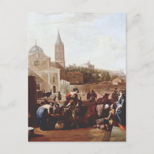 Carte Postale La Piazza del Popolo à Rome par Johannes Lingelba