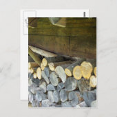 Carte Postale La Pile De Bois (Devant / Derrière)