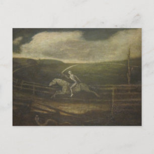 Carte Postale La Piste De Course Ou La Mort Sur Un Cheval Pâle