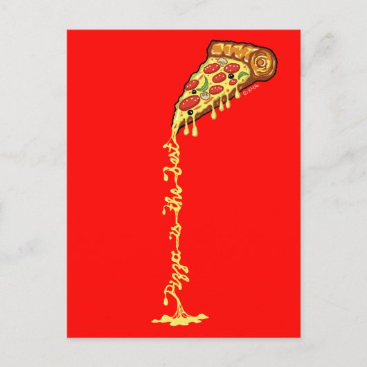 Carte Postale La pizza est la meilleure (Devant)