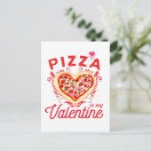 Carte Postale La Pizza Est Ma Saint Valentin Funny Valentines Da (Debout devant)
