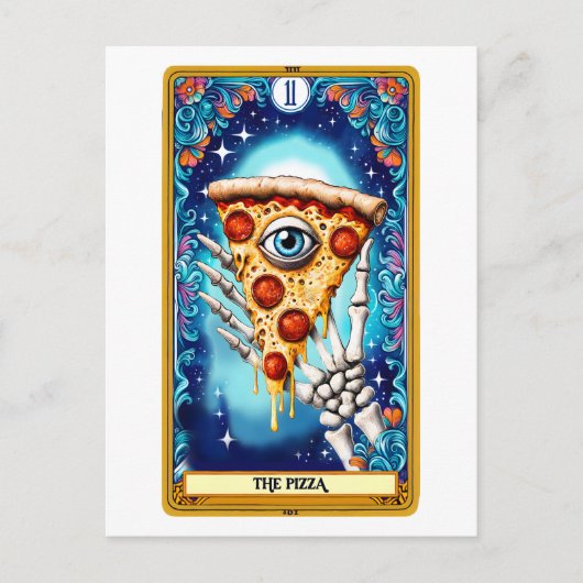 Carte Postale La Pizza Funny Tarot Caed (Devant)
