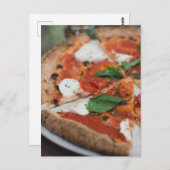 Carte Postale La pizza italienne Margherita (Devant / Derrière)
