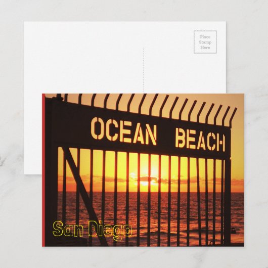 Carte Postale La plage (Devant / Derrière)