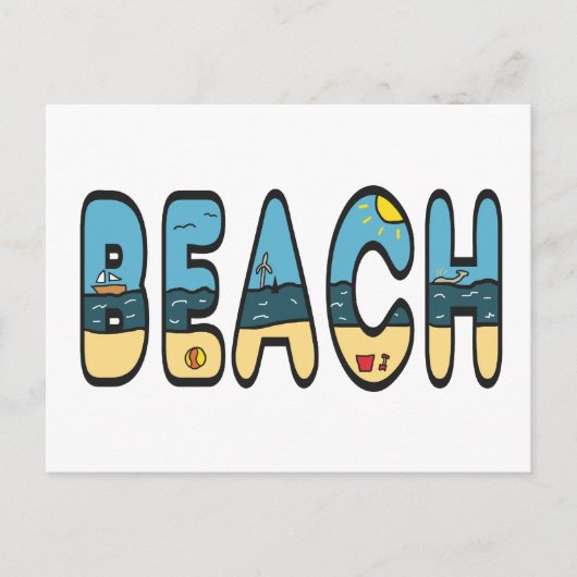 Carte Postale La Plage (Devant)