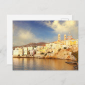 Carte Postale La plage Agios Nikolaos sur l'île de Syros (Devant / Derrière)