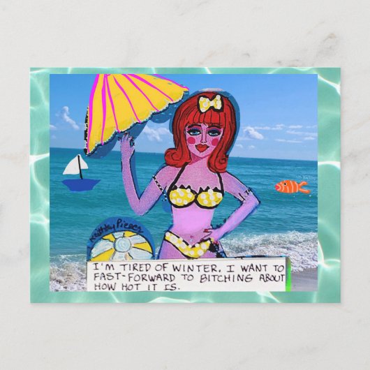 Carte postale - la plage corrige tout carte postal (Devant)