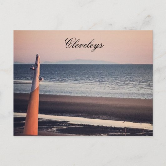 Carte Postale La plage de Cleveleys (Devant)