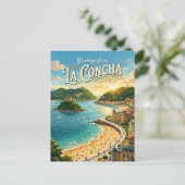 Carte Postale La plage de La Concha Espagne (Debout devant)