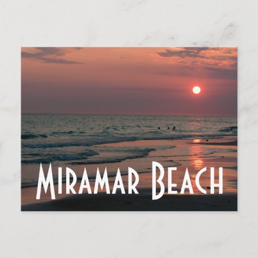 Carte Postale La plage de Miramar (Devant)