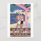Carte Postale La Plage De Monte-Carlo (Devant)