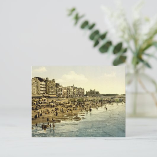 Carte Postale La plage d'Ostende Belgique (Debout devant)