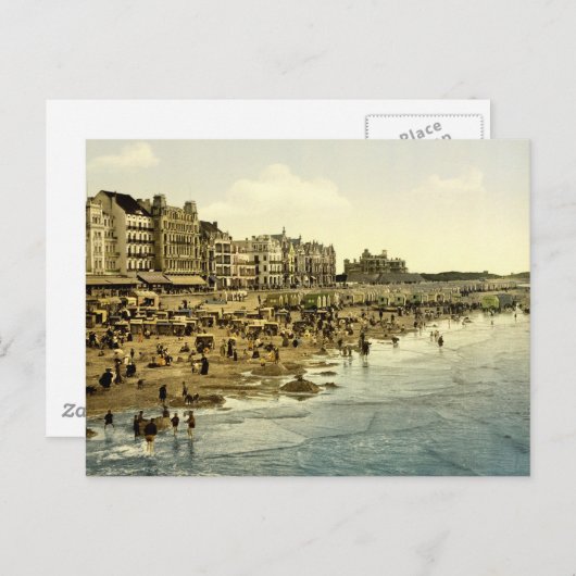 Carte Postale La plage d'Ostende Belgique (Devant / Derrière)