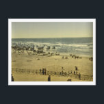 Carte Postale La plage du Casino, Ostende, Belgique<br><div class="desc">Impression photomécanique vintage de la plage du Casino d'Ostende,  Belgique,  vers la fin du 19ème siècle. Photo de LOC (LC-DIG-ppmsc-05700).  owgs01</div>