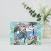 Carte postale - la plage fixe tout (Debout devant)