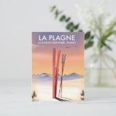 Carte Postale La Plagne, La Plagne-Tarentaise, poster de ski Fra (Debout devant)