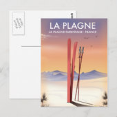 Carte Postale La Plagne, La Plagne-Tarentaise, poster de ski Fra (Devant / Derrière)