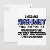 Carte Postale La plaisanterie de l'archiviste ... Intelligence s (Devant / Derrière)