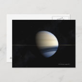 Carte Postale La planète Saturne dans le système solaire, gros p (Devant / Derrière)