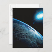 Carte Postale La planète Terre et l'étoile de l'espace (Devant / Derrière)