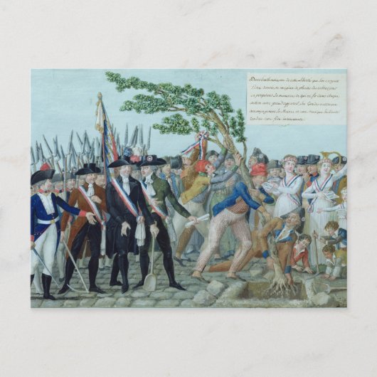 Carte Postale La plantation d'un arbre de liberté, c.1789 (Devant)