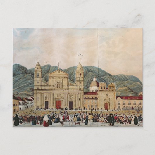 Carte Postale La Plaza de Bolivar, Bogota, 1837 (Devant)