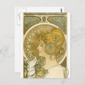 Carte Postale La Plume d'Alphonse Mucha (Devant / Derrière)