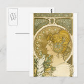 Carte Postale La Plume d'Alphonse Mucha (Devant / Derrière)