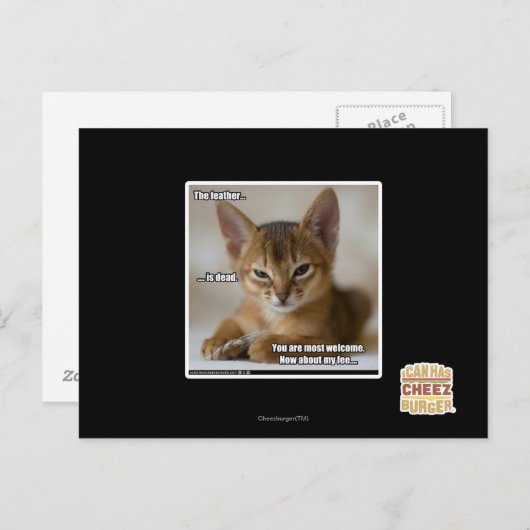 Carte Postale La plume est morte. (Devant / Derrière)