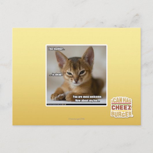 Carte Postale La plume est morte. (Devant)