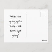 Carte Postale La plus belle vue vient après l'ascension la plus (Dos)