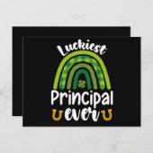 Carte Postale La plus chanceuse de chaque école St Patrick's Day (Devant / Derrière)