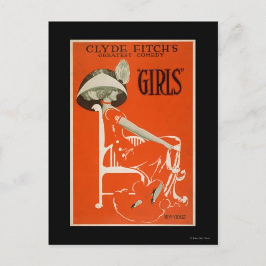 Carte Postale La plus grande comédie de Clyde Fitch, "Girls" Thé (Devant)