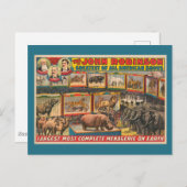 Carte Postale La plus grande et la plus complète ménagerie de Jo (Devant / Derrière)